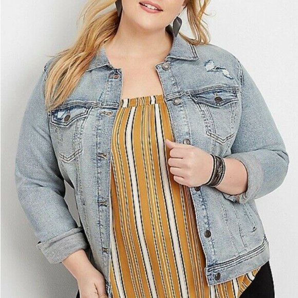 Maurices Jackets & Blazers - Maurices Vintage Destructed Denim Jacket H11503